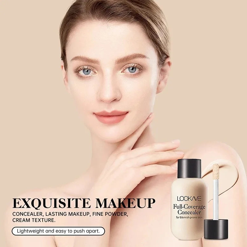 Tidesmit full cover liquid concealer cream for dark circles showing creamy texture and moisturizing formula