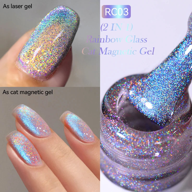 Magnetic Cat Eye Gel Nail Polish – Reflective UV Soak Off Kit Permanent Makeup Machines Tidesmit