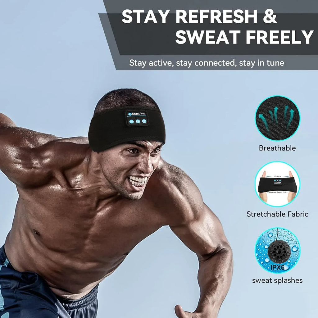 Sleep Headphones Bluetooth Headband Wireless Sport Mask by Tidesmit Tidesmit