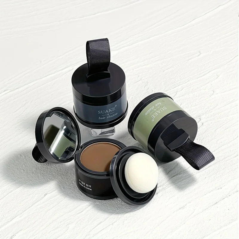 Tidesmit Instant Hairline Enhancer Powder texture close-up for natural root touch-up and grey hair coverage