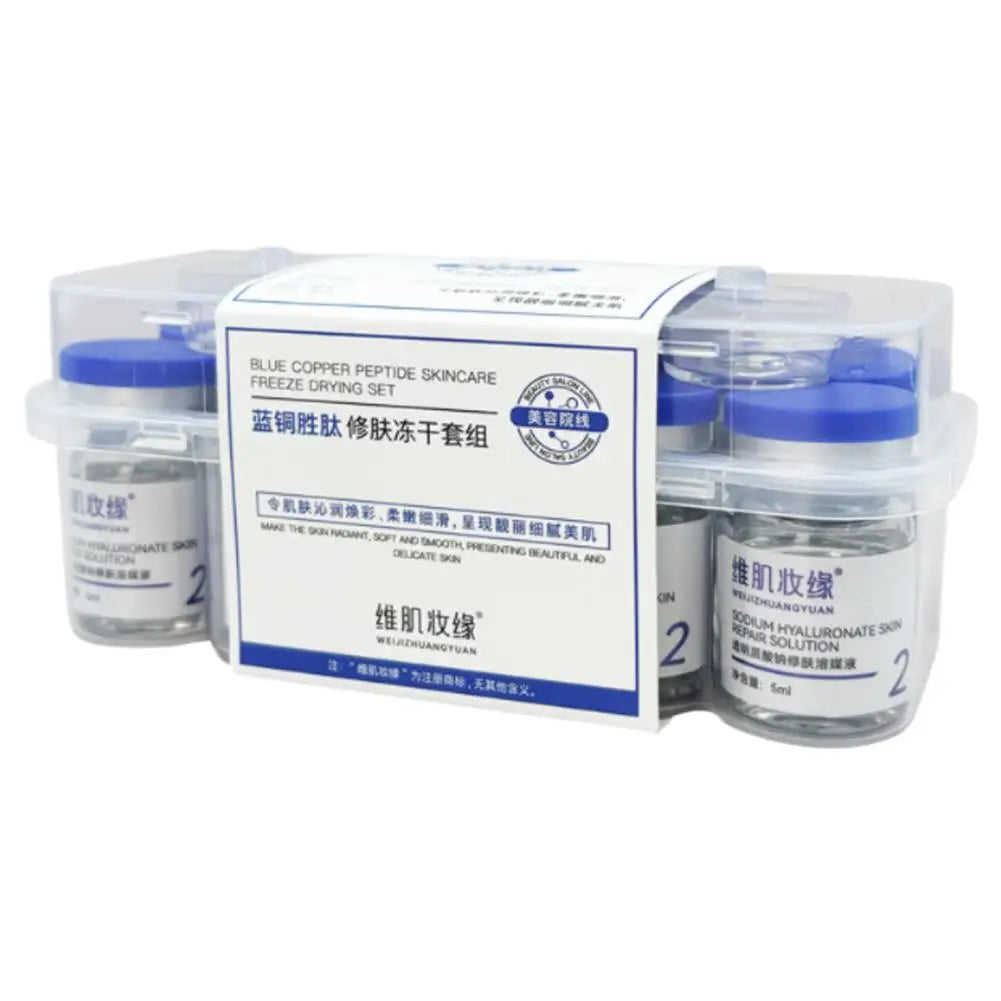 GHK-Cu 99% Copper Peptide Freeze-Dried Powder Blue Copper Anti Wrinkle Plump Firm Skin Fade Lines Repair Barrier Set