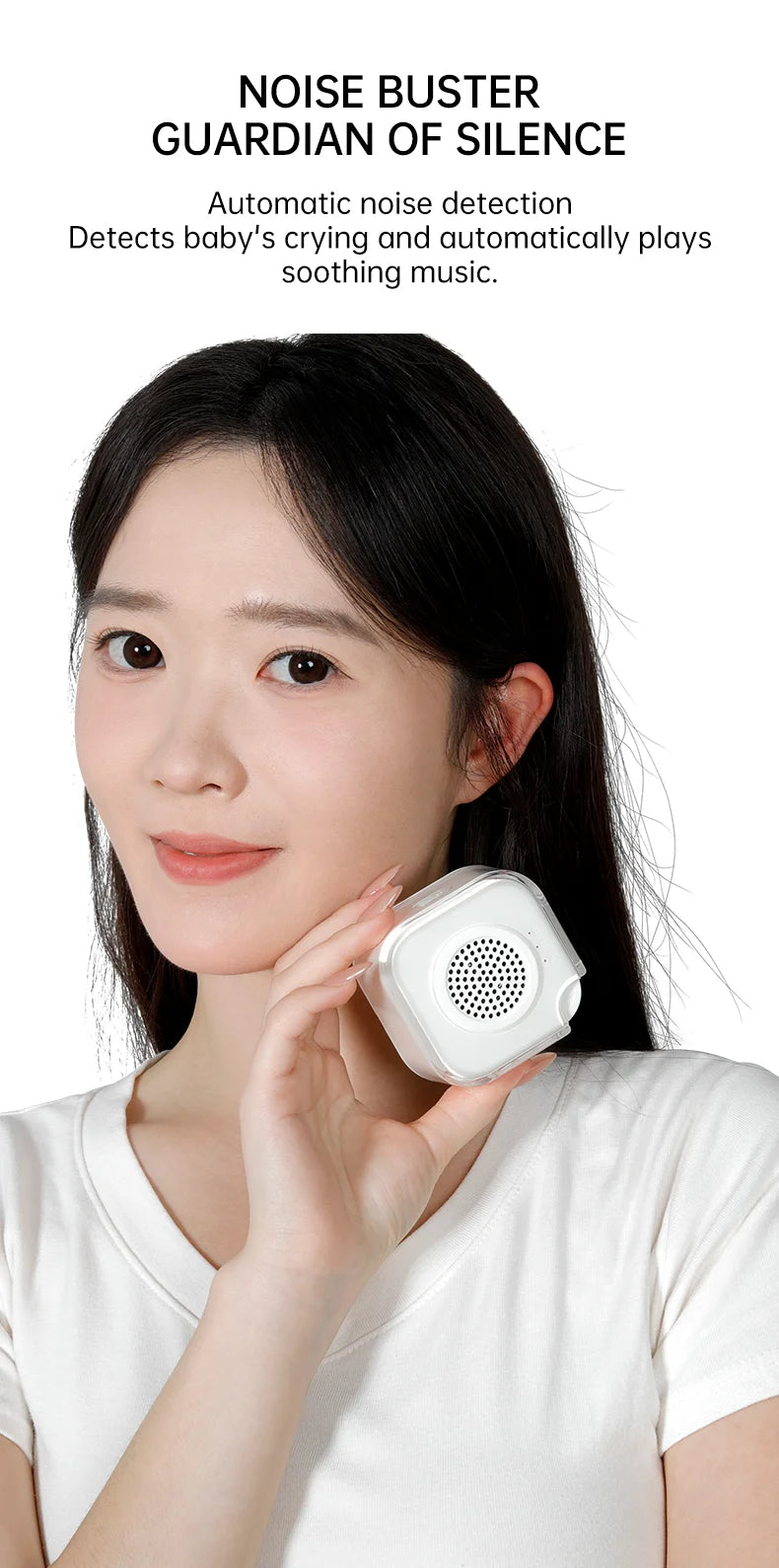 White Noise Machine with Bluetooth Function, Bluetooth Speaker, Sleep Aid Machine with Night Light for baby Adults