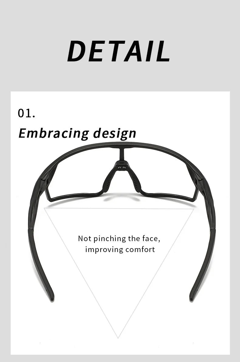ROCKBROS Fashion Brand Men Women Bicycle Photochromic Eyewear MTB Bike FishingRunning CyclingSports Sunlasses Comfortable Goggle