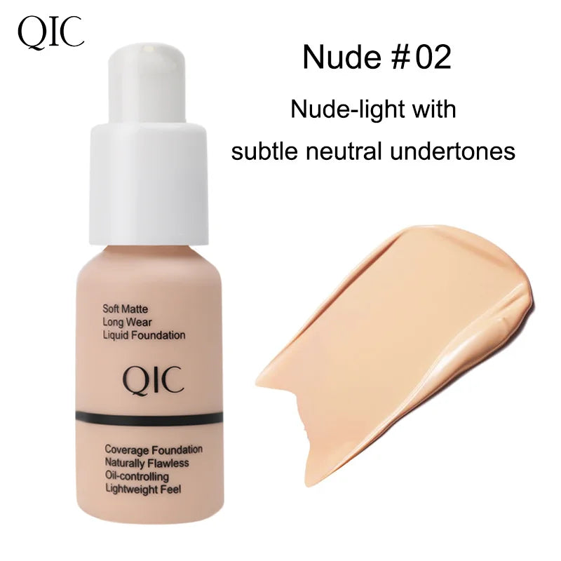 Tidesmit liquid foundation texture close-up showing oil-control matte finish and waterproof coverage for face makeup