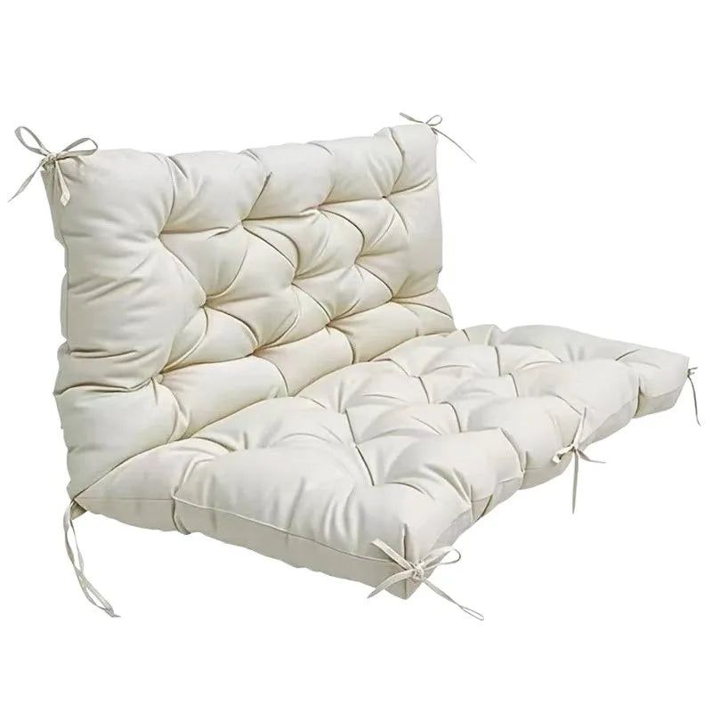 Bench Cushion with Backrest 2 or 3 Seat Swing Replacement Cushions Overstuffed for Garden Patio Furniture Loveseat Swing Outdoor