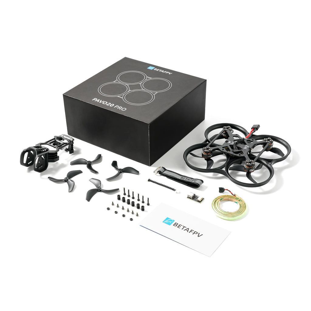 Pavo20 Brushless Whoop Quadcopter ELRS 2.4G - 4 Battery Flight Kit Tidesmit