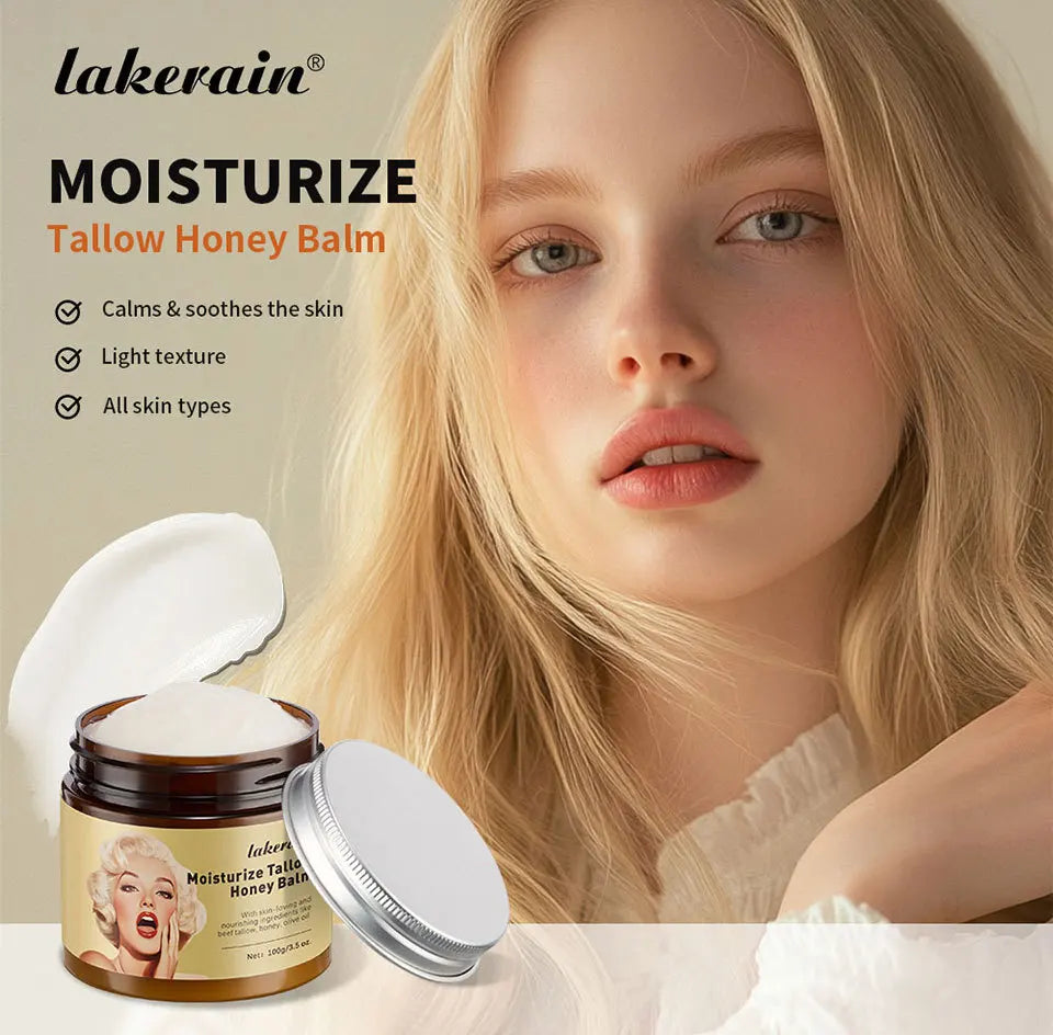 Beef Tallow And Honey Balm Moisturizing Whipped Beef Tallow Face Cream Body Lotion Grass Fed Grass Finished Face Cream Care