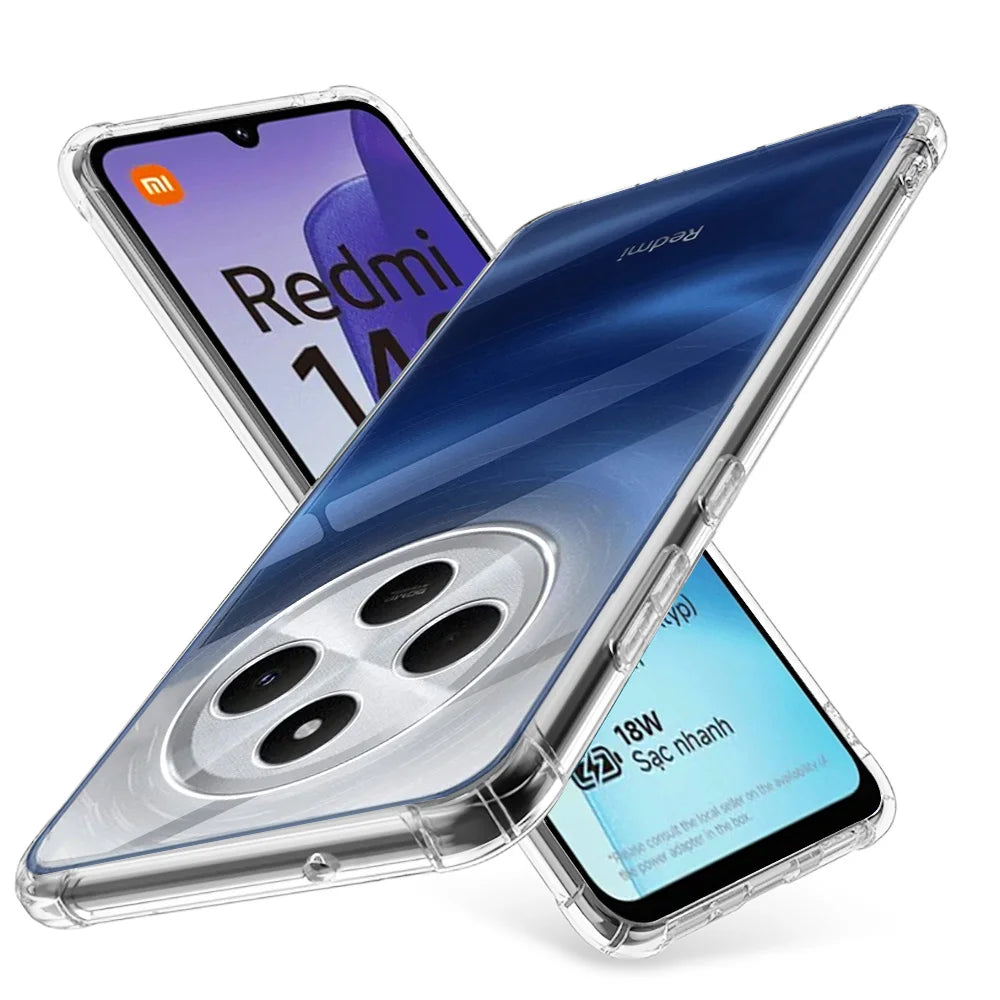Redmi 14C & Poco C75 Clear Shockproof Case - Slim Military-Grade Protection Tidesmit