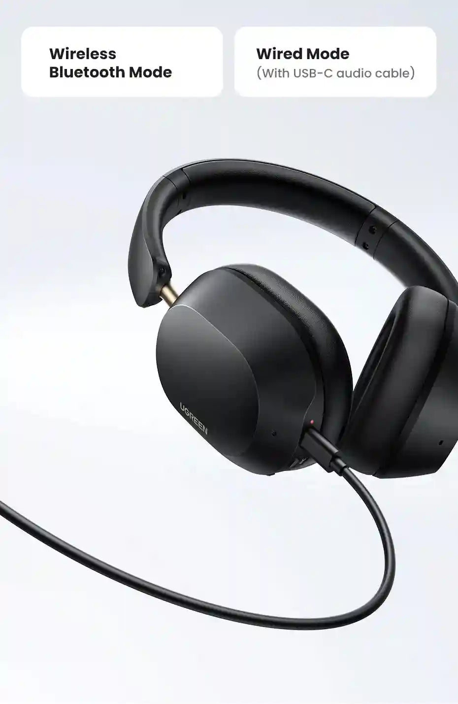Wireless Headphones with Active Noise Cancellation - 75H Battery Life Tidesmit
