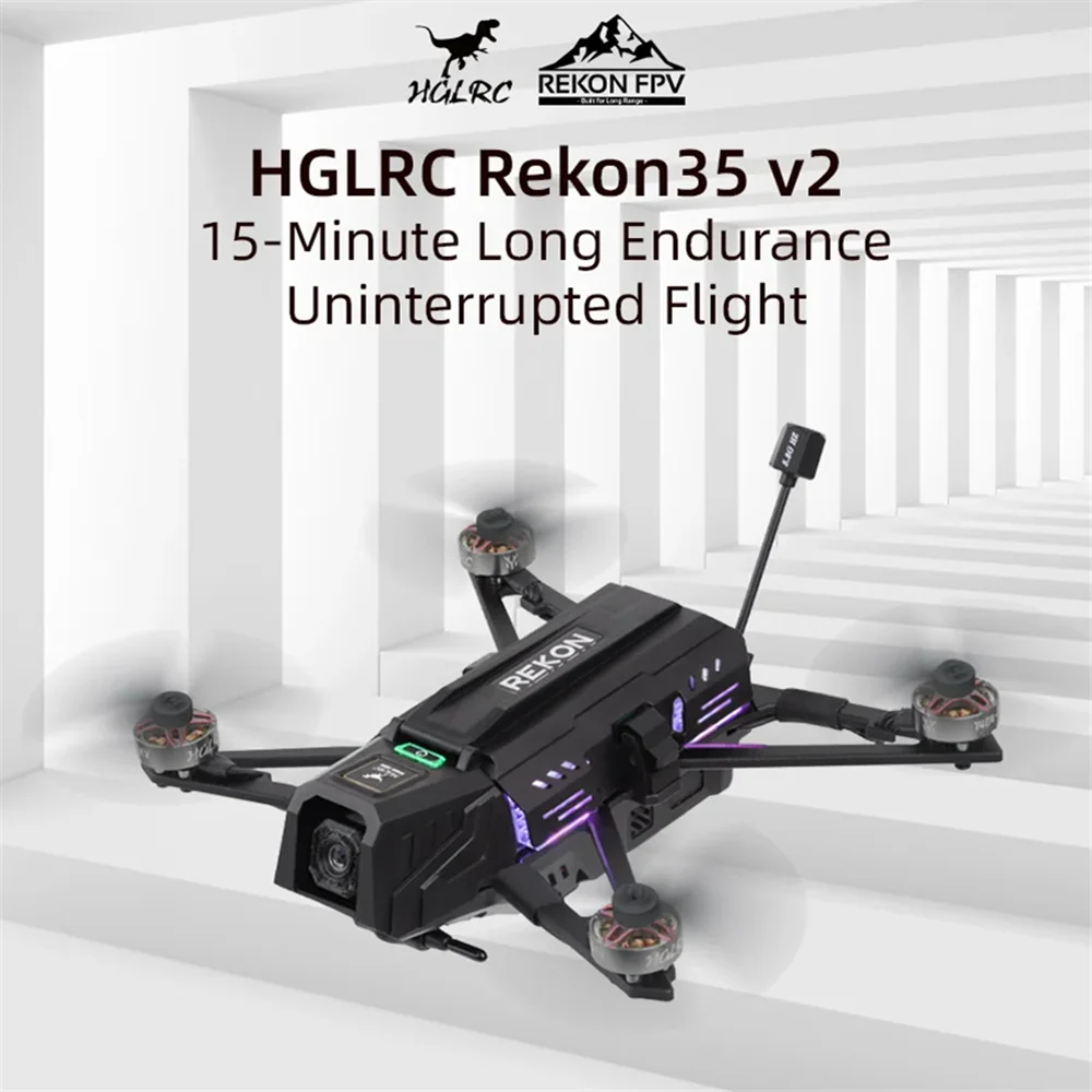Rekon35 V2 FPV Drone: 3.5 Inch Quadcopter with ELRS System Power Kit ELRS 2.4G Tidesmit