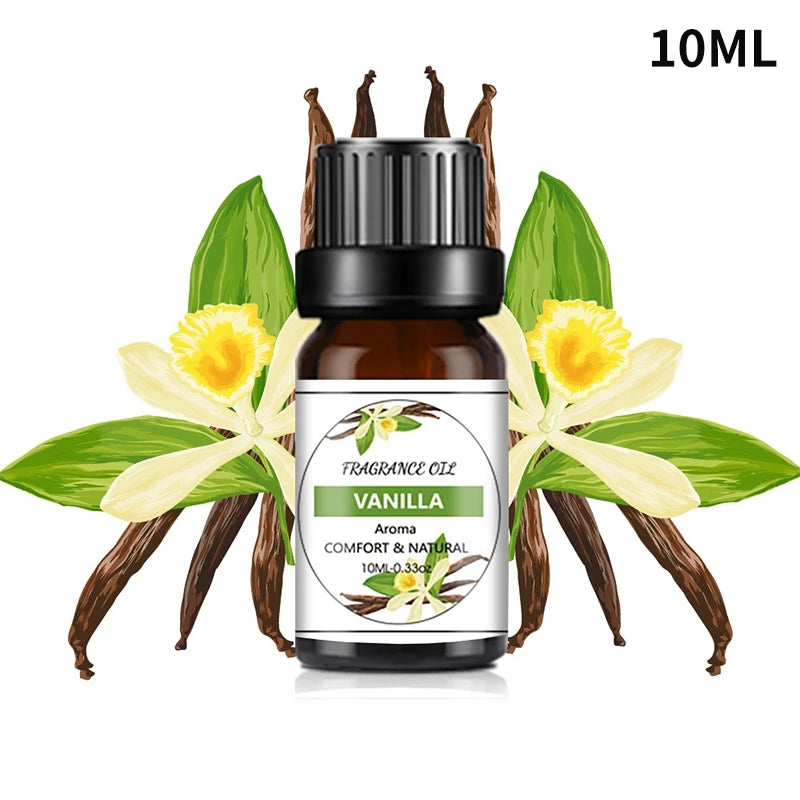 10ml Essential Oils For Humidifier Aromatic Diffuser Lavender Sakura Rose Coffee Sandalwood Lemon Fragrance Oil Making Candles