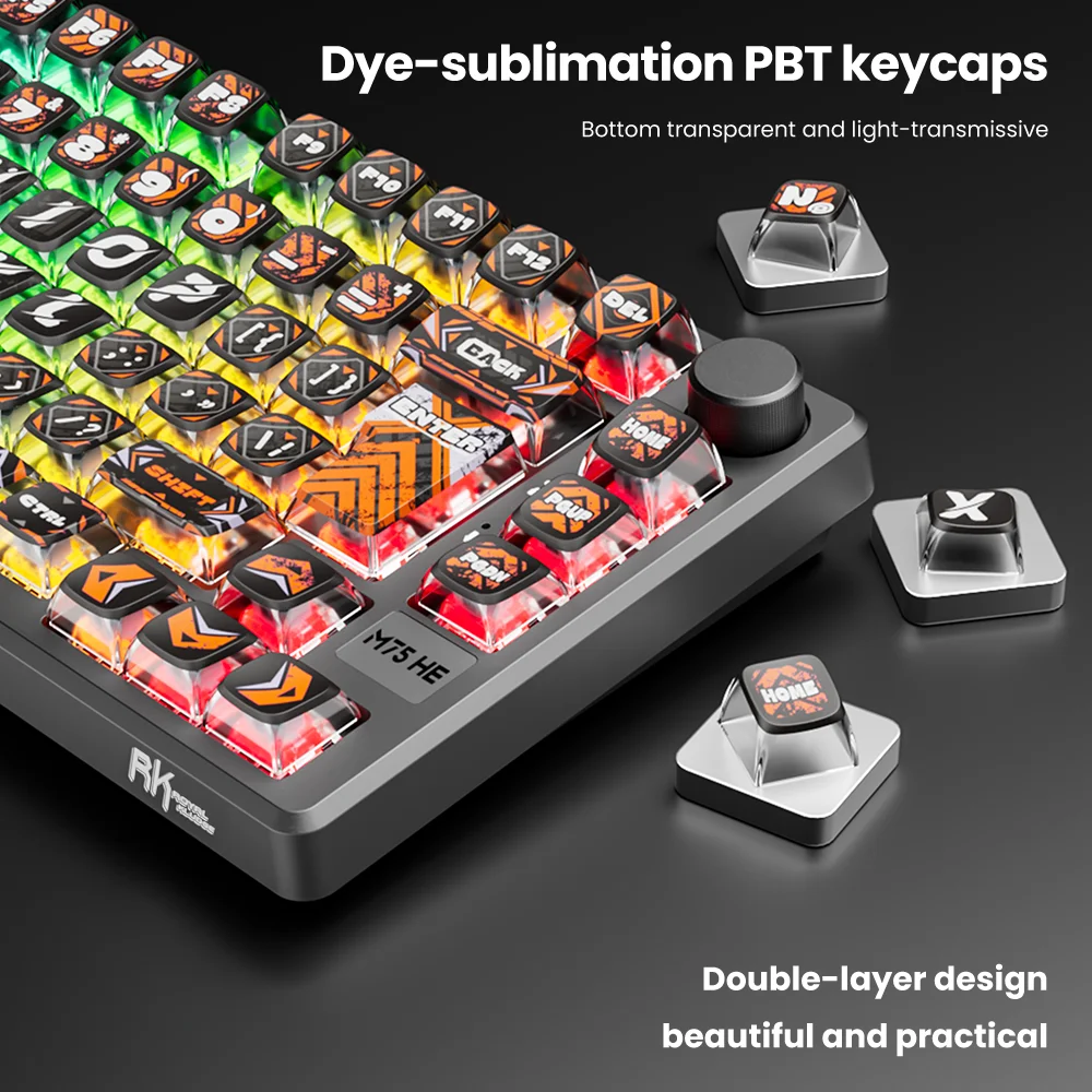 ROYAL KLUDGE RK M75 HE Magnetic Switch Mechanical Keyboard Rapid Trigger 0.01mm 75% RGB Hot Swap Gasket E-Sports Gaming Keyboard