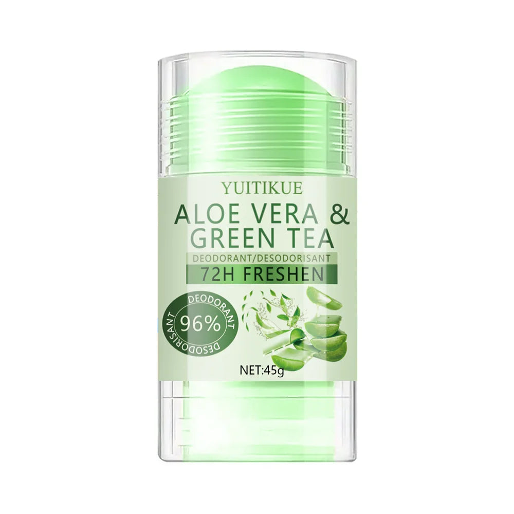 Tidesmit YUITIKUE Aloe & Green Tea Deodorant 45g, 3-in-1 72H odor and sweat control for all-day freshness.