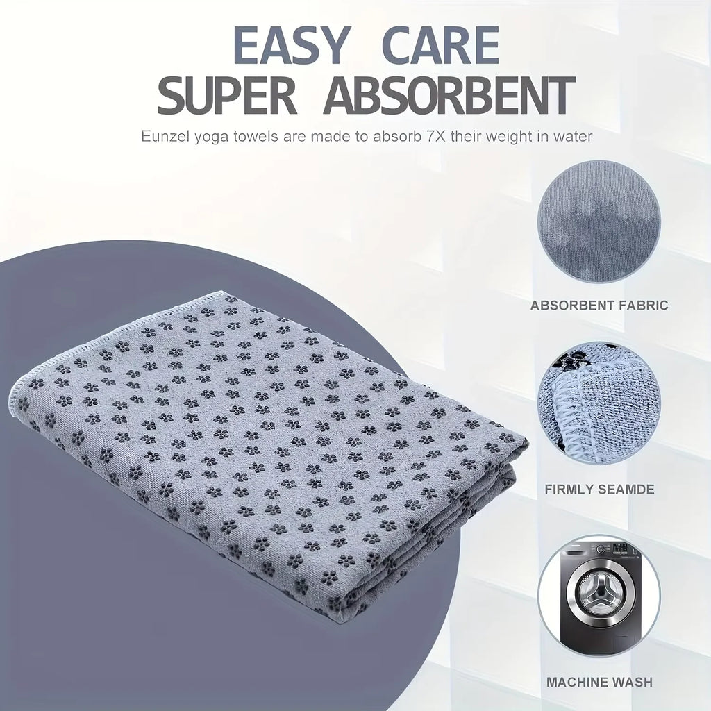 Non Slip Hot Yoga Towel Pilates Mat Yoga Blanket Sweat Absorbent Portable Fitness Meditation Mat Sports Workout Travel Blanket