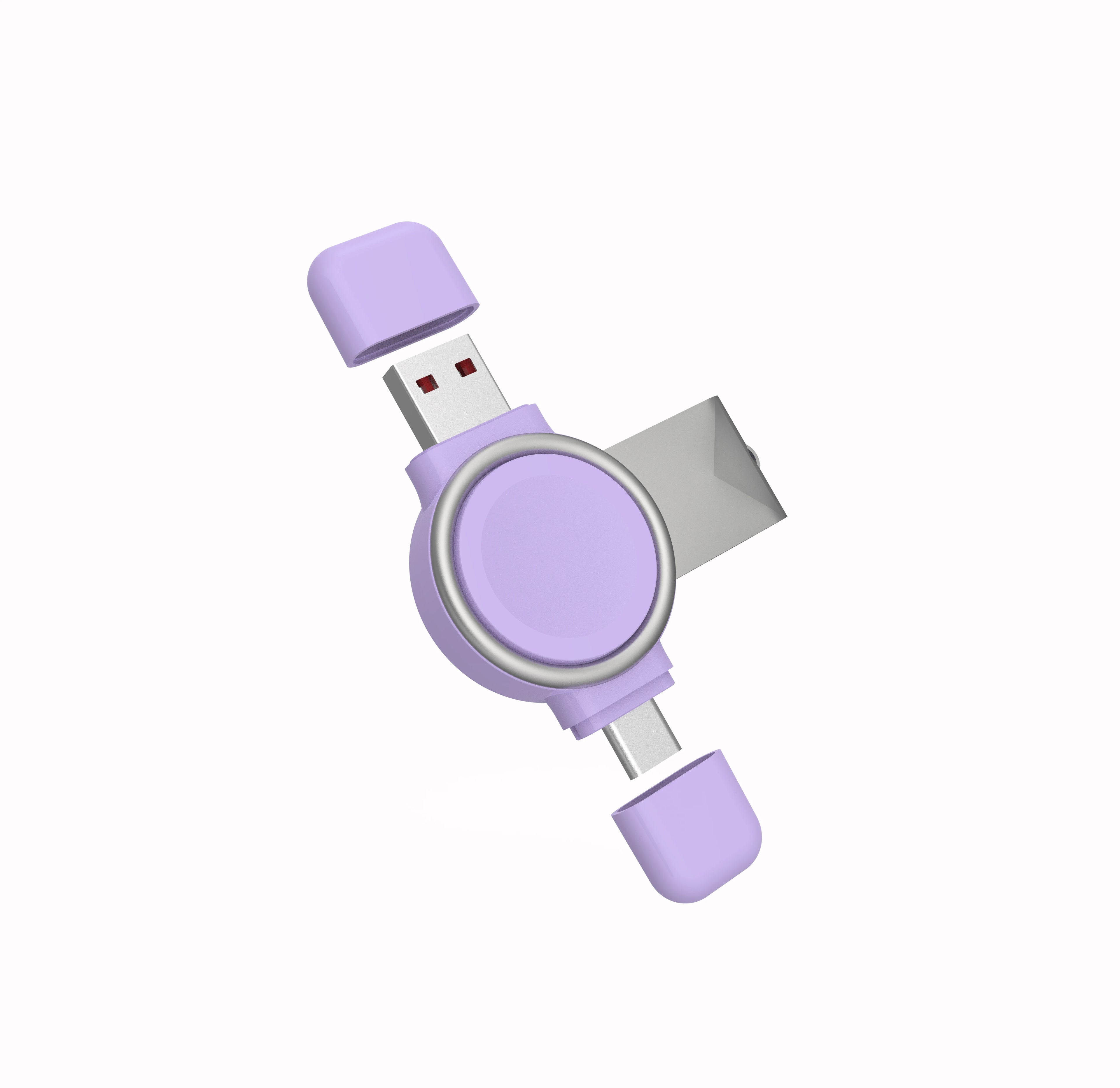Wireless Galaxy Watch Charger – Fast Qi Certified Charging Dock Station T304-S Purple Tidesmit