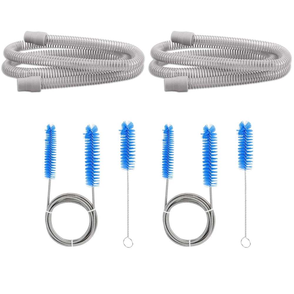 1.8M CPAP Hose CPAP Tubing CPAP Pipe Auto APAP Anti Snoring Apnea Respitor Ventilator 22MM Tubing Hose + Hose Cleaning Brush Kit