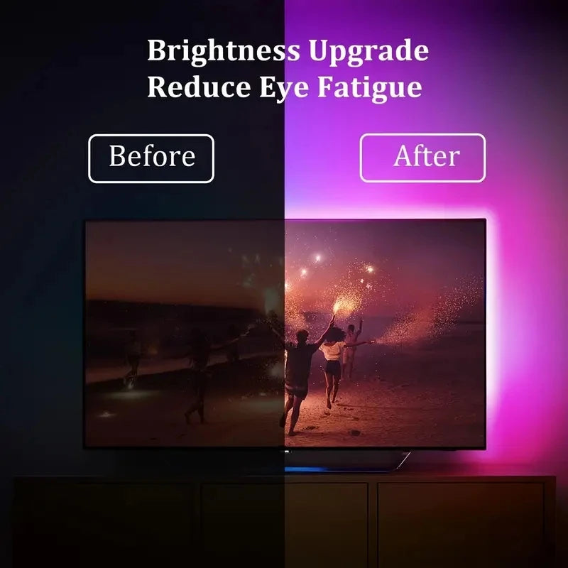 TV Led Backlight RGBIC LED Strip Lights with Camera Sensor App Control Music Sync Smart RGB Light for Gaming Atmosphere Lighting