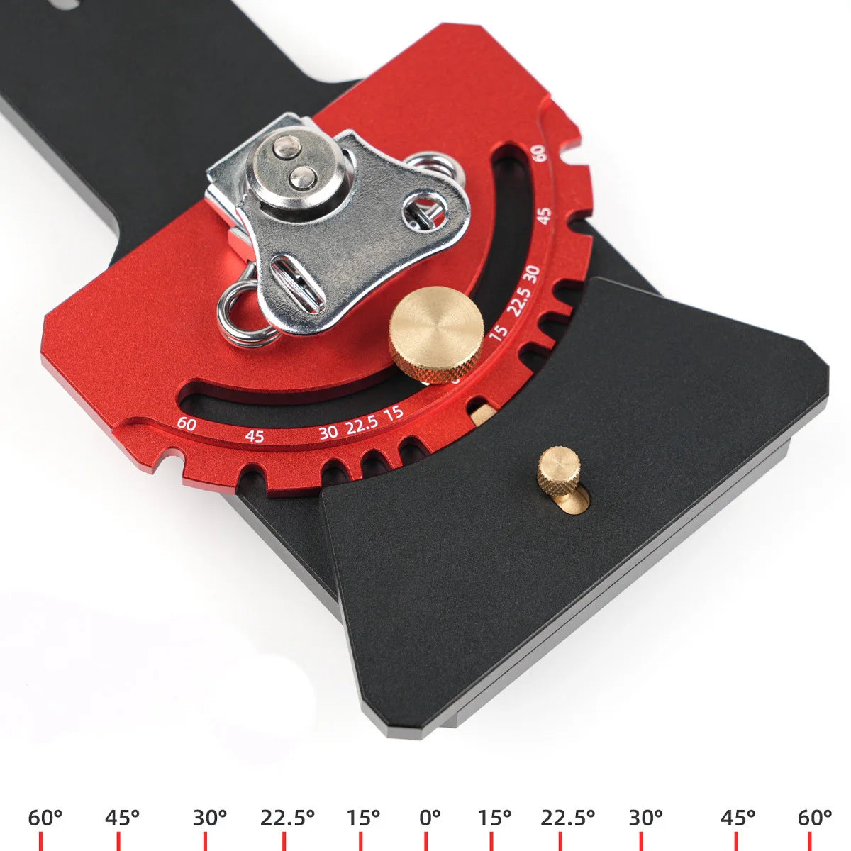 Woodworking Track Saw Angle Fence Guide 0-180 Degrees Adjustable, Precision Aluminum Alloy Angle Stop for Track Saw Rails