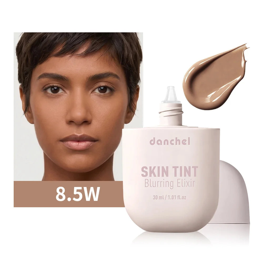 Tidesmit Skin Tint Blurring Elixir Foundation texture close-up showing hydrating full coverage for pores and lines