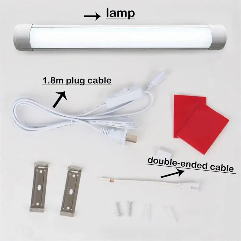 Led Tube Bar LED Wall Lamp Under Cabinet Light 10W 20W Ultra Thin Home Bedroom Kitchen Closet Indoor Wall Light Lighting 110V