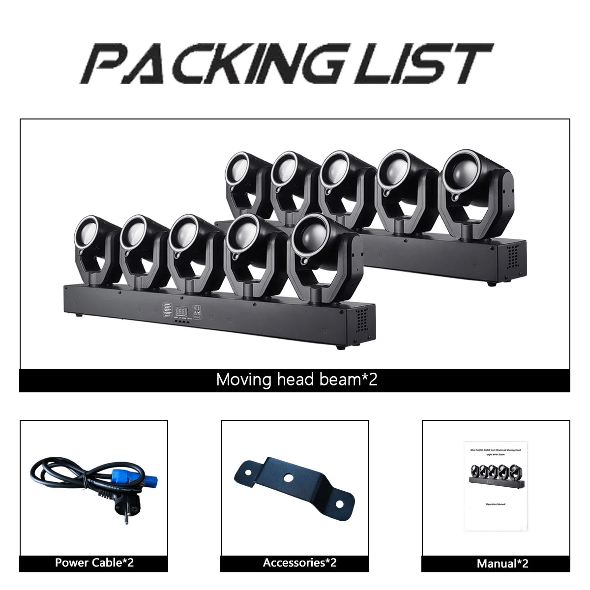 180W LED Moving Head Beam Lights RGBW 4IN1 With DMX512 Multicolor Stage Professional Lighting for DJ Disco Bar Party
