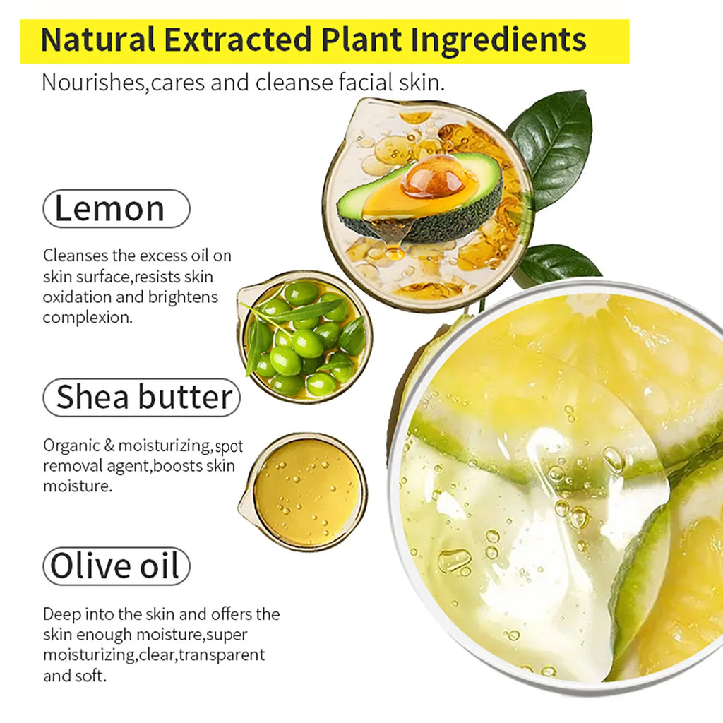 AILKE organic skin brightening set: natural avocado, lemon, shea butter & olive oil for acne, dark spots & radiance.