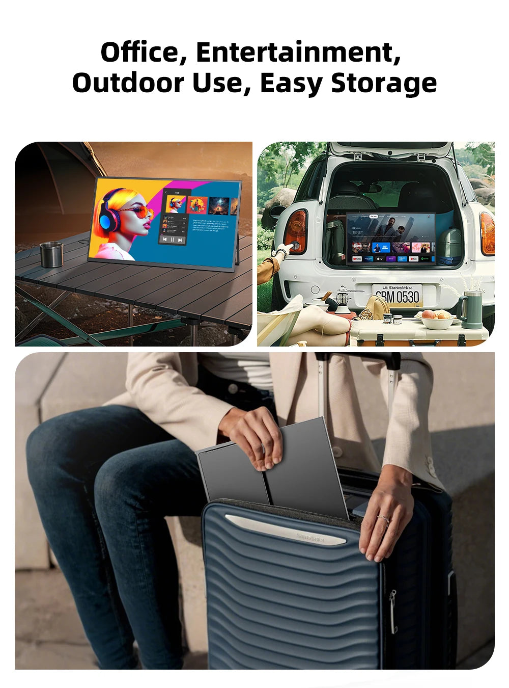 UPERFECT QLED Computer Display 22" Monitor 2K 1440P 100% Adobe RGB 10Point Touch Screen With Stand For Laptop PC Mac Phone Game