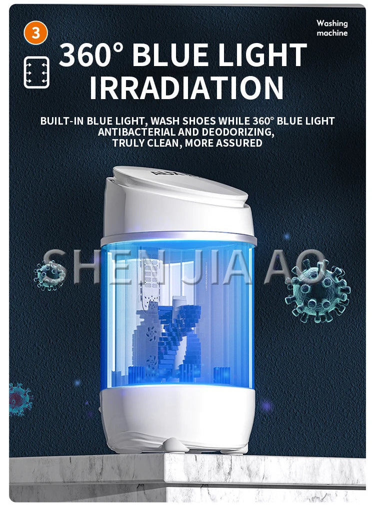 Tidesmit automatic mini sneaker washing machine and dryer for deep cleaning shoes and slippers at home