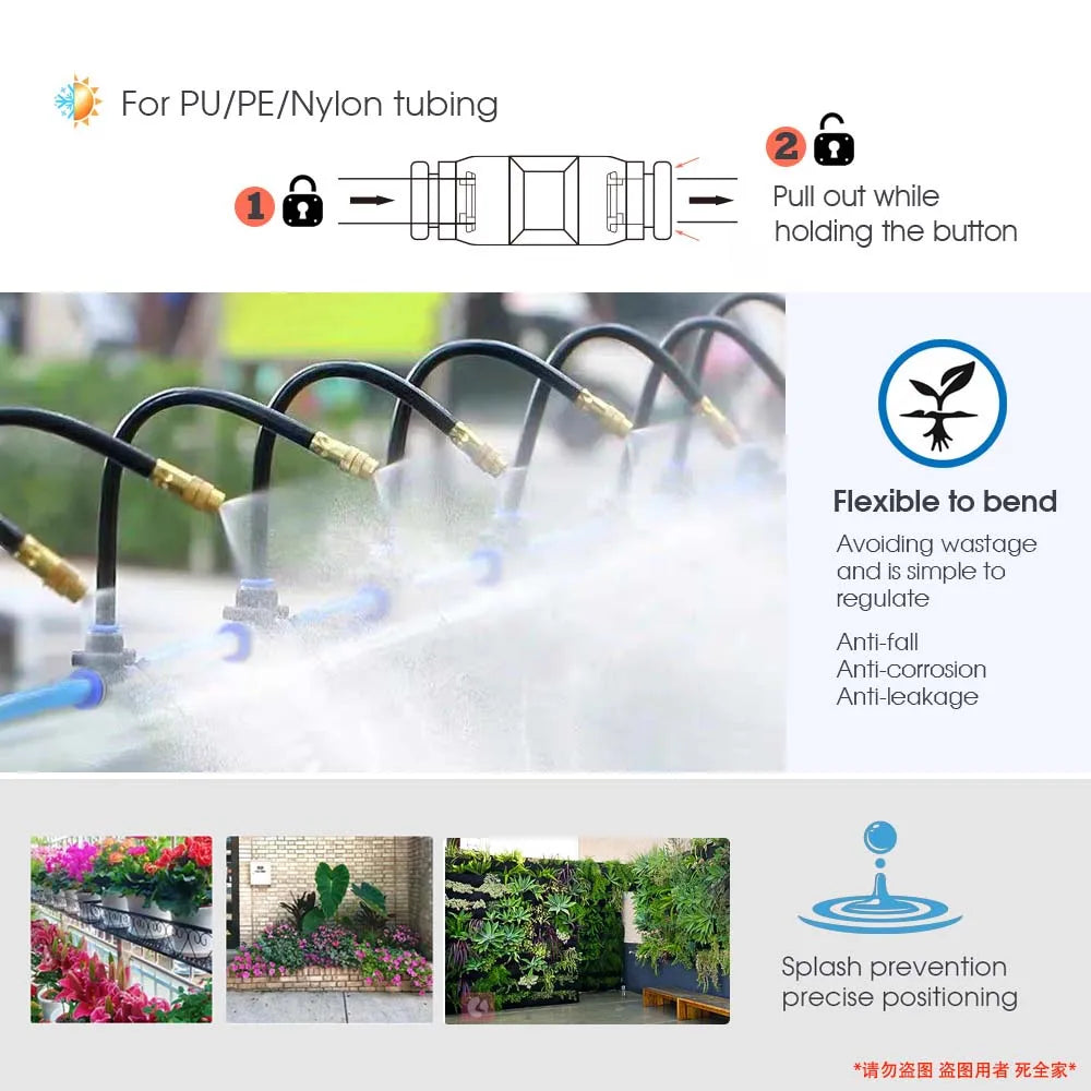 30-5m LCD Quick Connect Atomizing Sprinkler Timer Irrigation Kit Custom Automatic Watering System Flexible Adjustment Nozzle