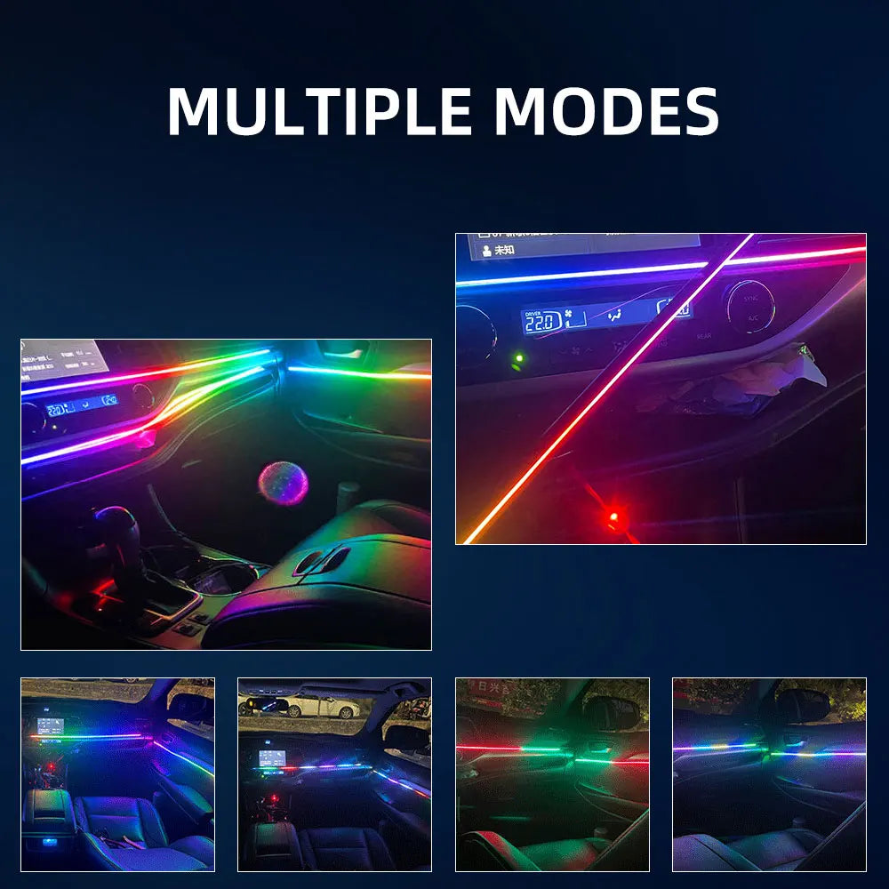 Car Ambient Lighting Kit | 213 Color LED Strip Interior by Tidesmit Tidesmit