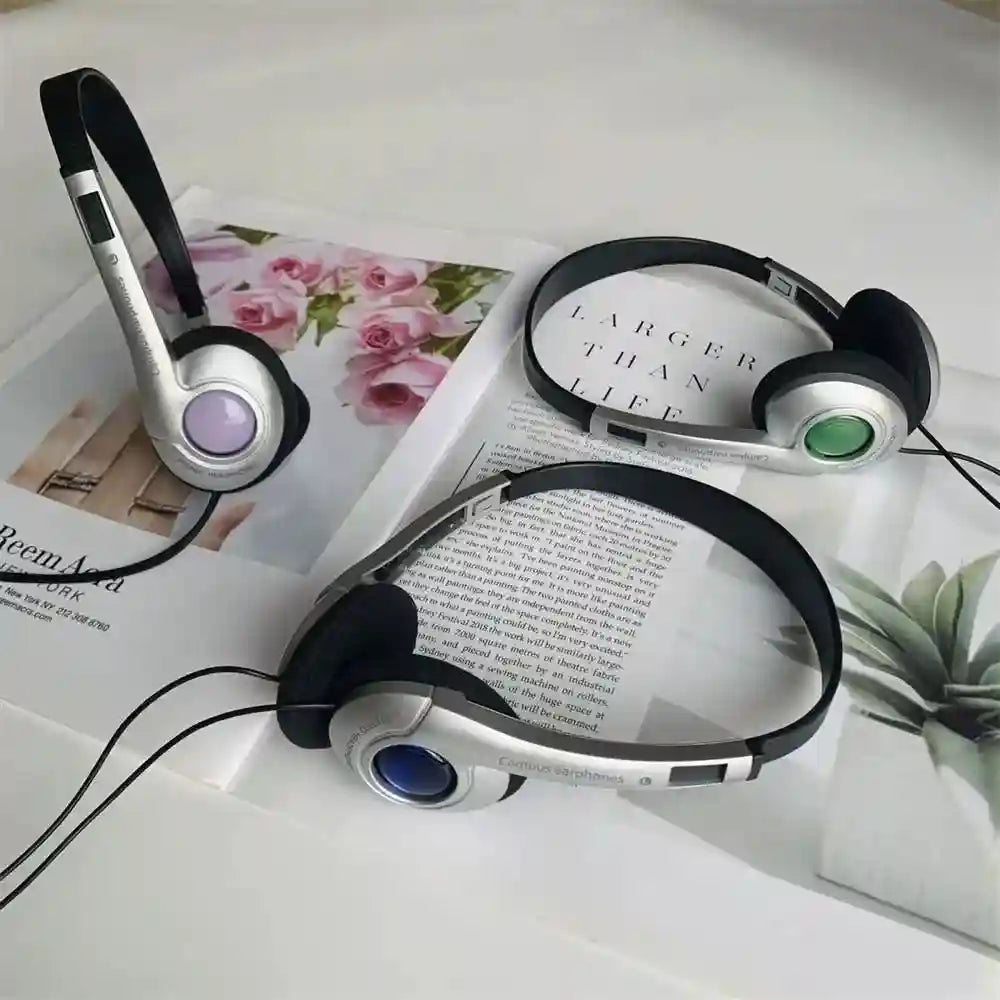 Retro Over-Ear Wired Headphones Y2K Style Lightweight Tidesmit Tidesmit