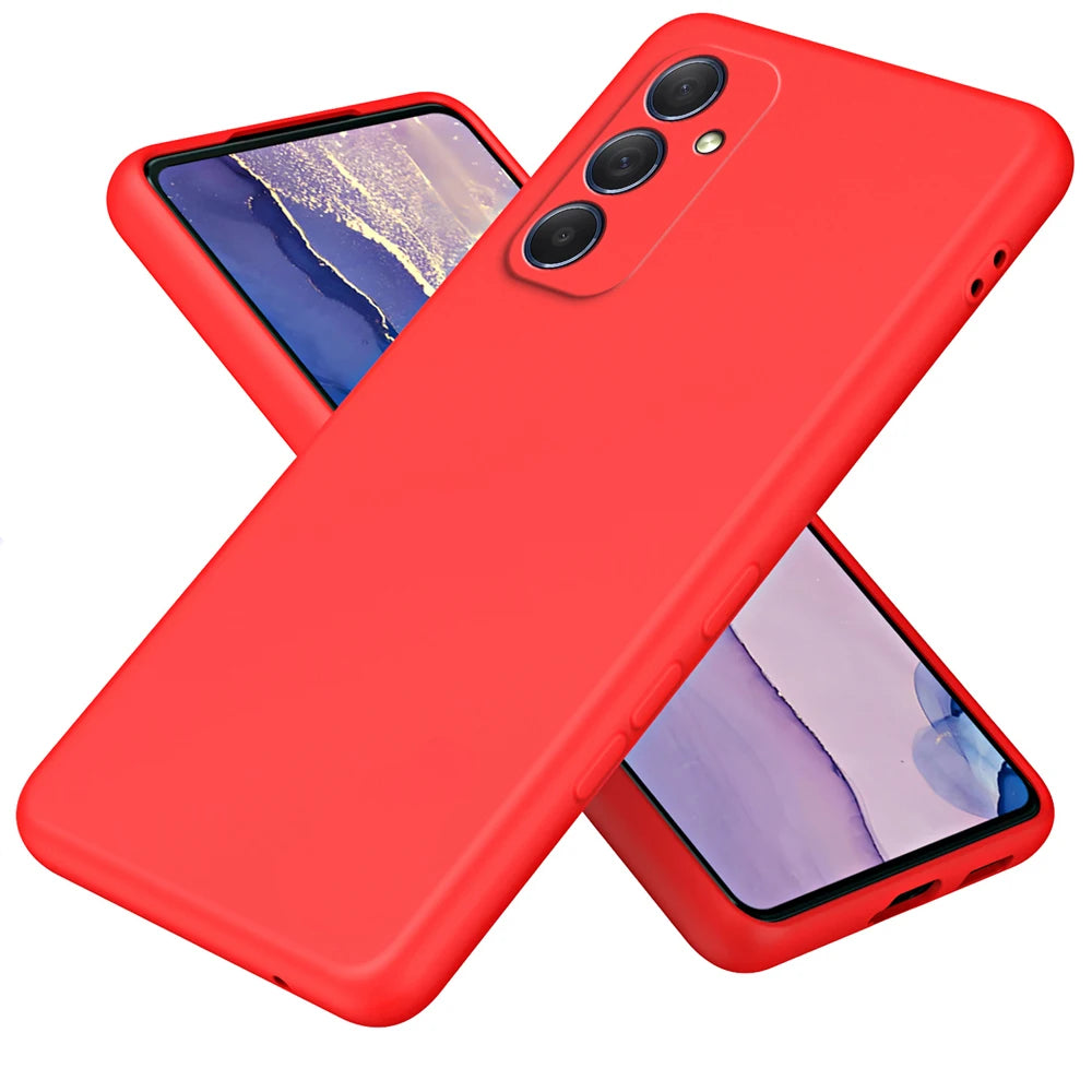 Samsung Galaxy A55 Silicone Case - Slim Shock-Absorbing Cover Red Tidesmit