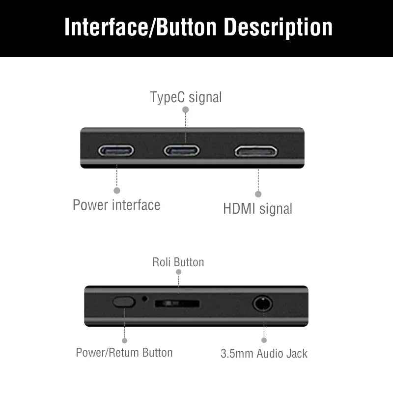 Anmite 16-Inch 144Hz Portable Touch Monitor Non-touch optional 1200P For XBox PS4 / 5 Switch Cell Phone PC Loptop Extension