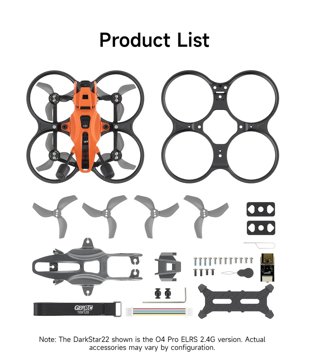 GEPRC DarkStar22 O4 Pro CineWhoop FPV Drone - ELRS 2.4G System Tidesmit