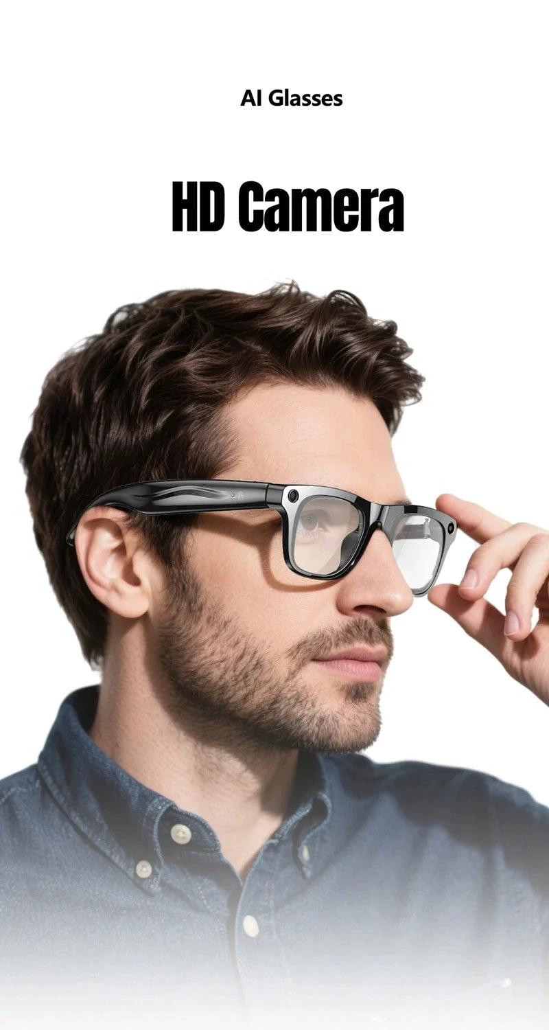 AI Smart Glasses with 100MP Camera & Spatial Audio - Tidesmit Tidesmit