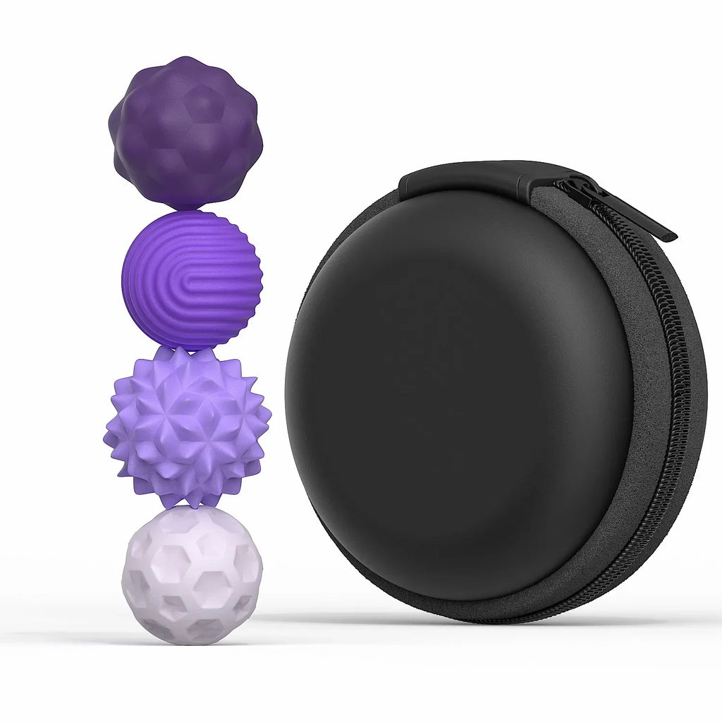 Magnetic Hand Massage Balls for Anxiety Relief - 8 Piece Set Body Shaping Massage Equipment 4PCS Purple China Mainland