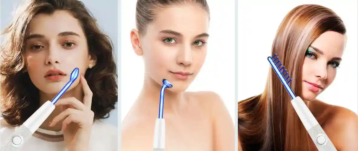 High Frequency Facial Machine - 6-in-1 Professional Skin Therapy Wand Eye Massage Instrument Tidesmit