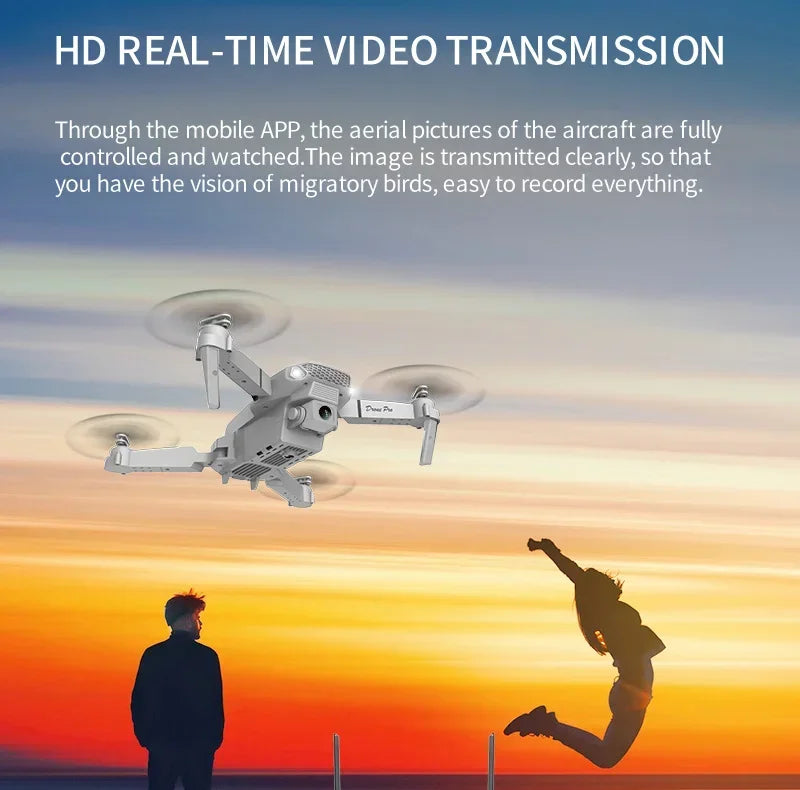 4K Foldable Camera Drone with Dual HD Lenses - Tidesmit Tidesmit