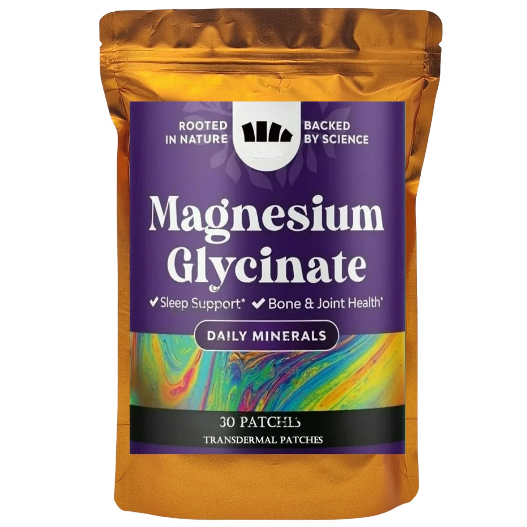 30 Patches Magnesium Glycinate Transdermal Patches For Brain Health, Bone Health, Energy