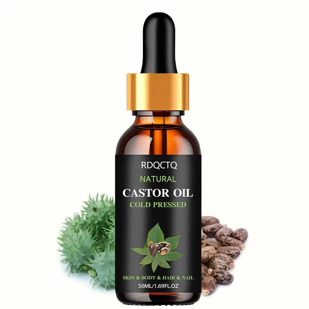 Organic Castor Oil Cold Pressed - Natural Moisturizer for DIY Skin Care & Hair Treatment Natural Carrier Oil