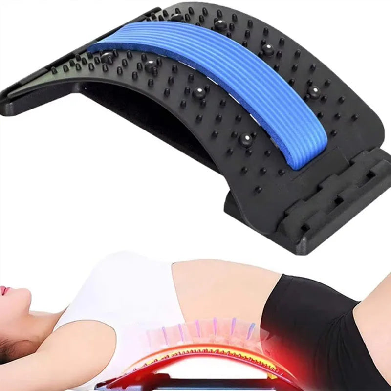 Back Stretcher for Lumbar Pain Relief - Ergonomic Muscle Support Device Back Massage Instrument Tidesmit