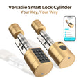 Viladepot Smart Lock Cylinder Fingerprint Door Lock TYPE-C Interface App Control Passcode ID Card Indoor