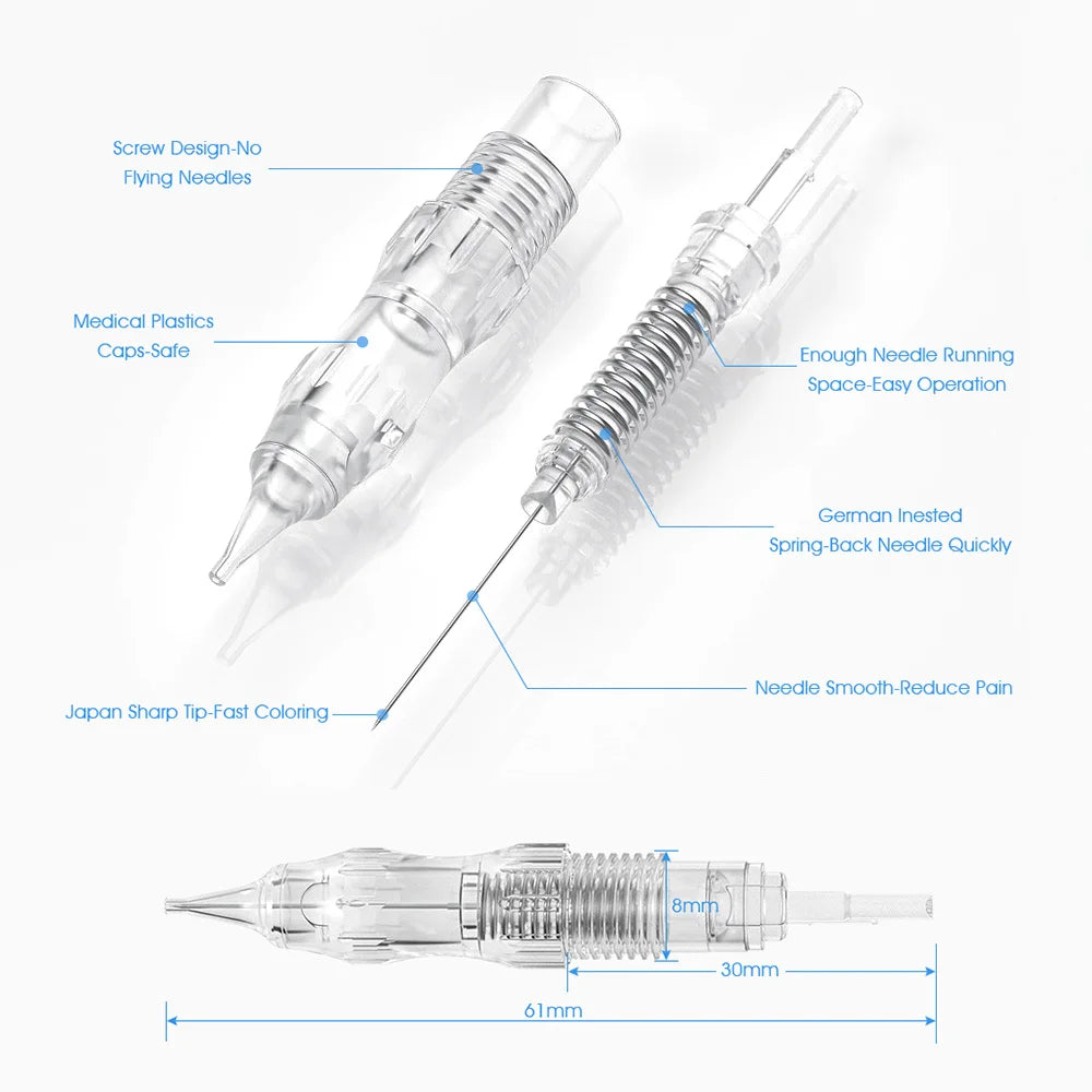 Permanent Makeup Tattoo Cartridges - Professional Rotary PMU Needles Permanent Makeup Machines Tidesmit