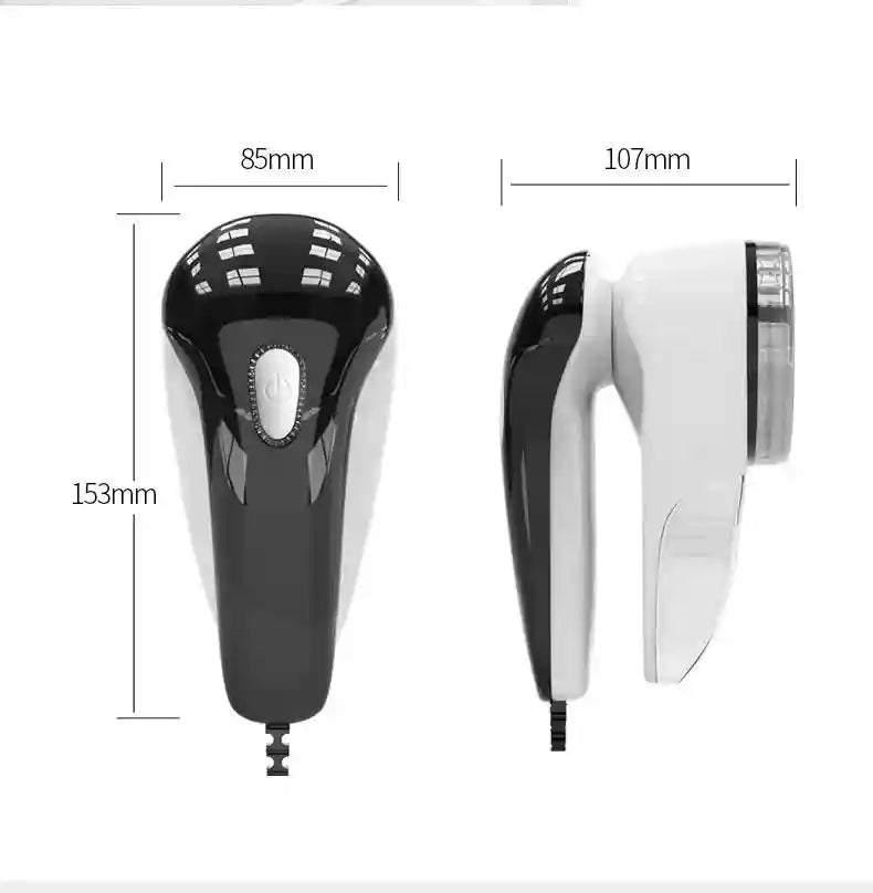 Tidesmit portable electric clothes lint remover showing fabric shaver blade and handle for sweaters and upholstery
