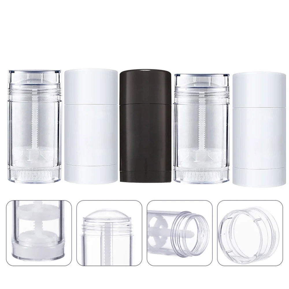 Tidesmit 5pcs 30ml empty twist up deodorant stick containers for DIY refillable antiperspirant tubes and travel samples