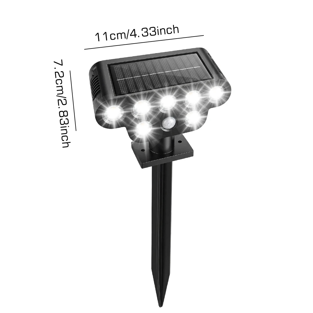 7 LEDs Solar Pathway Light Outdoor Solar Lamp Waterproof Landscape Lighting for Garden Yard Patio Walkway Driveway Camping Decor