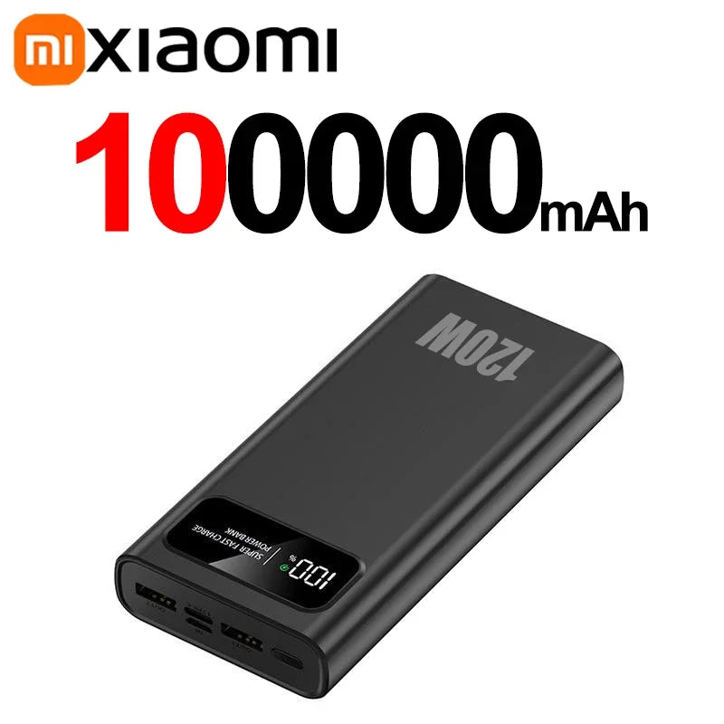 Tidesmit High Capacity Portable Power Bank 200000mAh Fast Charging Black 100000mAh Tidesmit
