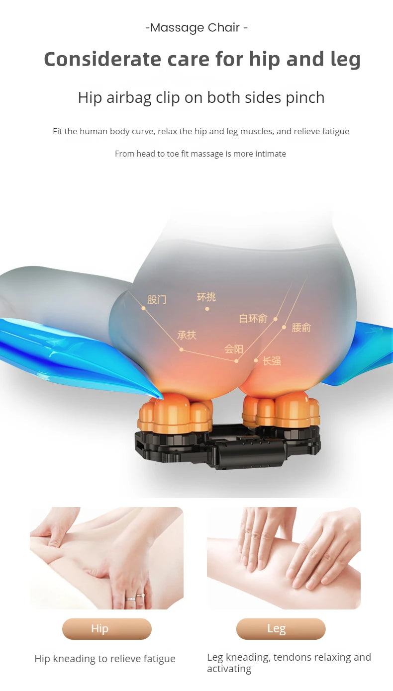 Massage Chair Zero Gravity 4D Spa - Full Body Recliner with Heat Therapy Massage Chairs Tidesmit