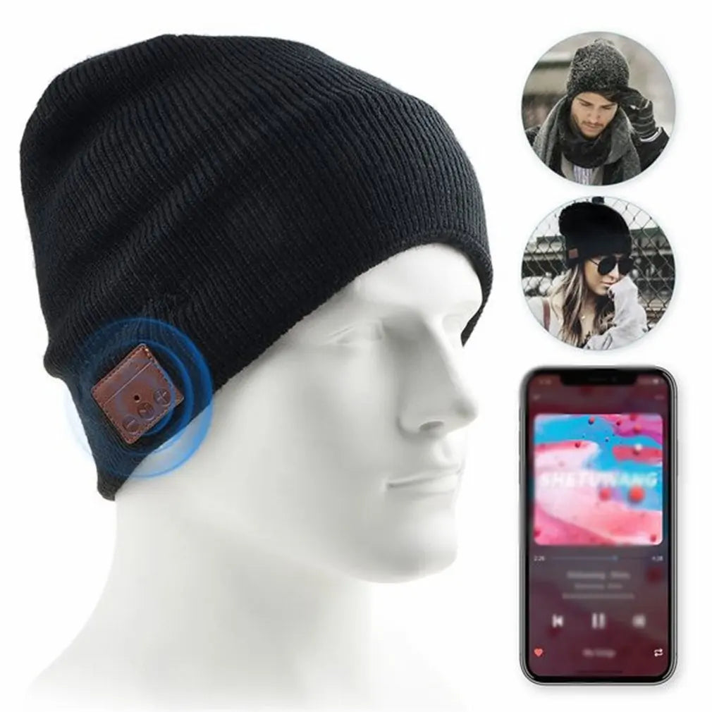 Bluetooth Headband Headphones - Warm Wireless Audio Hat for Winter Tidesmit