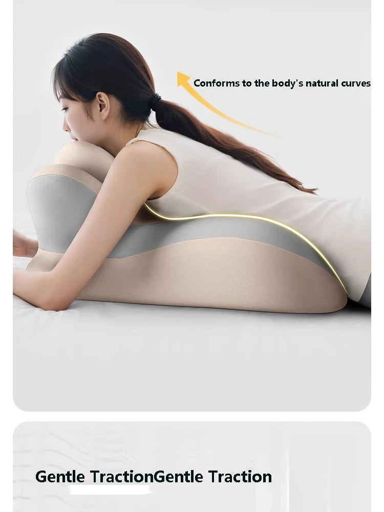 Ergonomic Memory Foam Wedge Pillow for Neck and Leg Pain Relief Massage Cushion Tidesmit